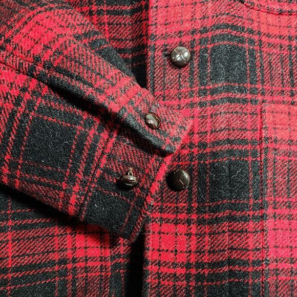 J Crew Red Black Plaid Ludlow Overcoat New English Wool Limited Edition Large - Picture 4 of 11